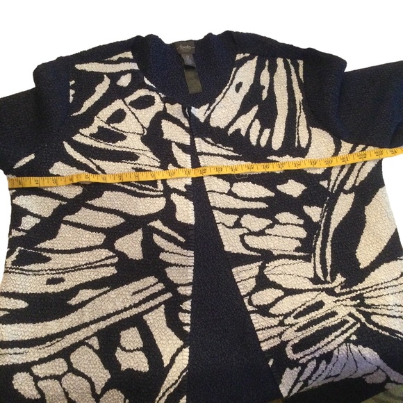 Chico’s Travelers Graphic Print Tunic Jacket Size 12 - Picture 8 of 11